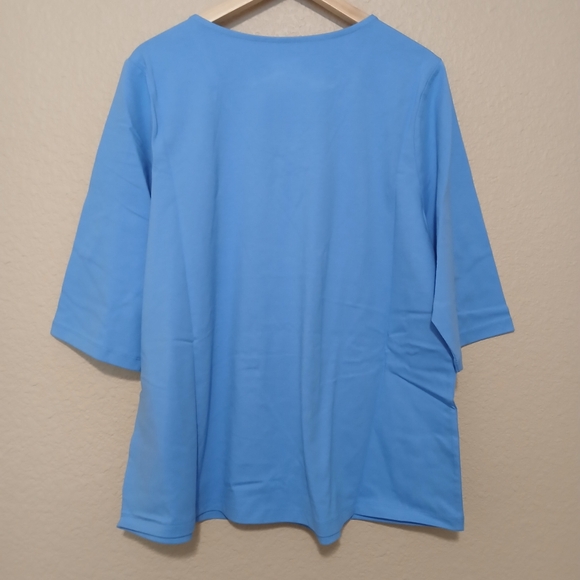 Denim & Co. Essentials Blue Top - Picture 2 of 5